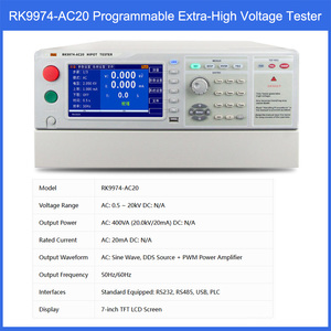 เรค RK9974-AC20 เครื่องทดสอบแรงดันไฟฟ้าแบบตั้งโปรแกรมได้ เครื่องทดสอบแรงดันไฟฟ้าสูง AC 0-20KV,AC 0-20mA - Product Image 2