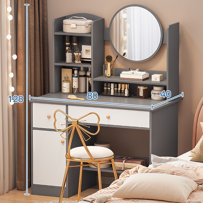 Gray (Two Doors And One Drawer + Butterfly Chair)