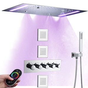 Матовая черная система для душа, 14X20 дюймов - Product Image 4