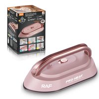 Plancha eléctrica RAF Hierro Eléctrico 300W Suela de teflón compacta Doble voltaje 110V230V Diseño para un planchado de viaje suave y fácil