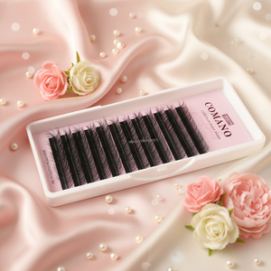 Extensions de cils en camélia multi-couches LC/LD, super douces et moelleuses, éventails pré-faits, cils à floraison automatique - Product Image 1