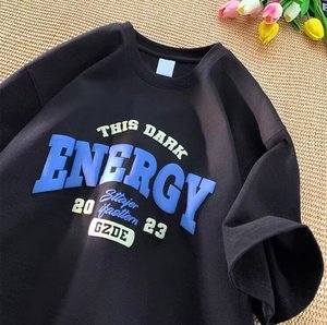 OEM custom Puff Screen Printing <b>tshirt</b> Streetwear Unisex 100% Cotton Oversized T-ShirtsHeavyWeight Brand logo t shirt for men - Product Image 4