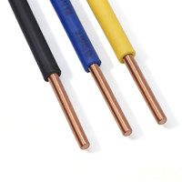 Câble électrique souple à âme unique en cuivre PVC basse tension BVR/BV, ignifuge et anti-explosion, pour