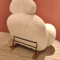 Fauteuil canapé-lit simple et élégant de style européen confortable fauteuil à bascule chaises à bascule en bois pour adultes