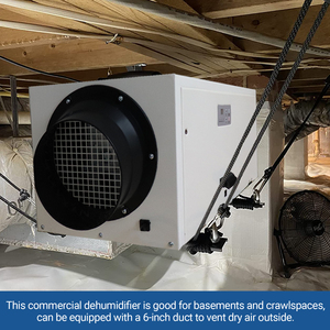 ETL Listed Commercial <strong>Dehumidifier</strong> for Home Garages &amp; Water Damage Restoration New Electric Power Source for Crawl Spaces - Product Image 5