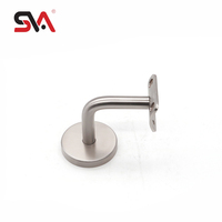 SVA-0401 connecteur d'angle en verre fixe en acier inoxydable personnalisé verre extérieur à tuyau pour accessoires de rampe de main courante d'escalier