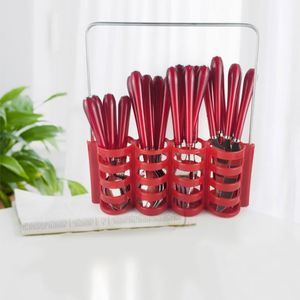 Ensembles de couverts en acier inoxydable avec poignées en plastique et panier, pour fêtes et cadeaux - Product Image 6