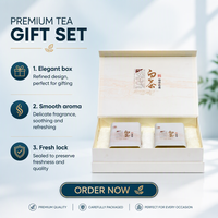 Confezione regalo per tè ribaltabile personalizzata con Design di fascia alta e scatola di carta a guscio duro realizzata con materiali riciclabili