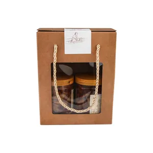 Bolsa de papel marrón para embalaje de alimentos, bolsas de papel kraft marrón con ventana, grado alimenticio
