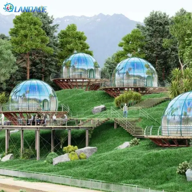 Transparent luxury outdoor bubble room Prefabricated star room outdoor polycarbonate room with skylights