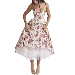 Nuevo <span class=keywords><strong>Vestido</strong></span> de <span class=keywords><strong>Princesa</strong></span> de Verano 2026, Estilo Europeo/Americano, de Alta Gama, Vintage, sin Cuello, con Malla Translúcida, Doble Capa, Talla 2XL - Product Image 5