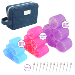 Hot Bán Nhựa Tóc Con Lăn Thiết Lập Móc Vòng Băng Velcroes Con Lăn Tóc Clip Lược Thiết Lập Tóc Curler Công Cụ - Product Image 5