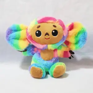 Venda quente russo explosivo macio Cheburashka grande orelha macaco brinquedo de pelúcia Kawaii boneca de cama calmante para crianças