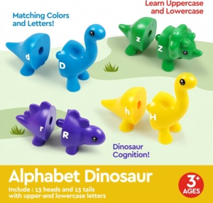 Juguetes Educativos de Dinosaurios BJQ OEM, Alfabeto y Números, Juego de Clasificación y Emparejamiento de Colores Montessori para Niños - Product Image 3