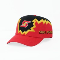 Gorra de Béisbol Ajustable con Bordado de Letras y Borde de Llama, Estilo Hip Hop Urbano