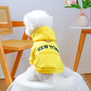Sudadera Moderna para Mascotas de Poliéster Sólido con Bolsillo, Ropa para Perros Estilo Nueva <span class=keywords><strong>York</strong></span> para Cachorros, Suave y Cálida, Regalo de Cumpleaños y Navidad - Product Image 3