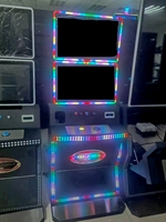 Salle de jeu Cabinet de machine de jeu populaire à double compétence Écran LCD de 23.6 pouces Cabinet métallique de saut de danse avec lumière LED colorée