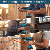 Perceuse à main multifonction, perceuse électrique sans fil au lithium-ion, tournevis, ensemble d'outils