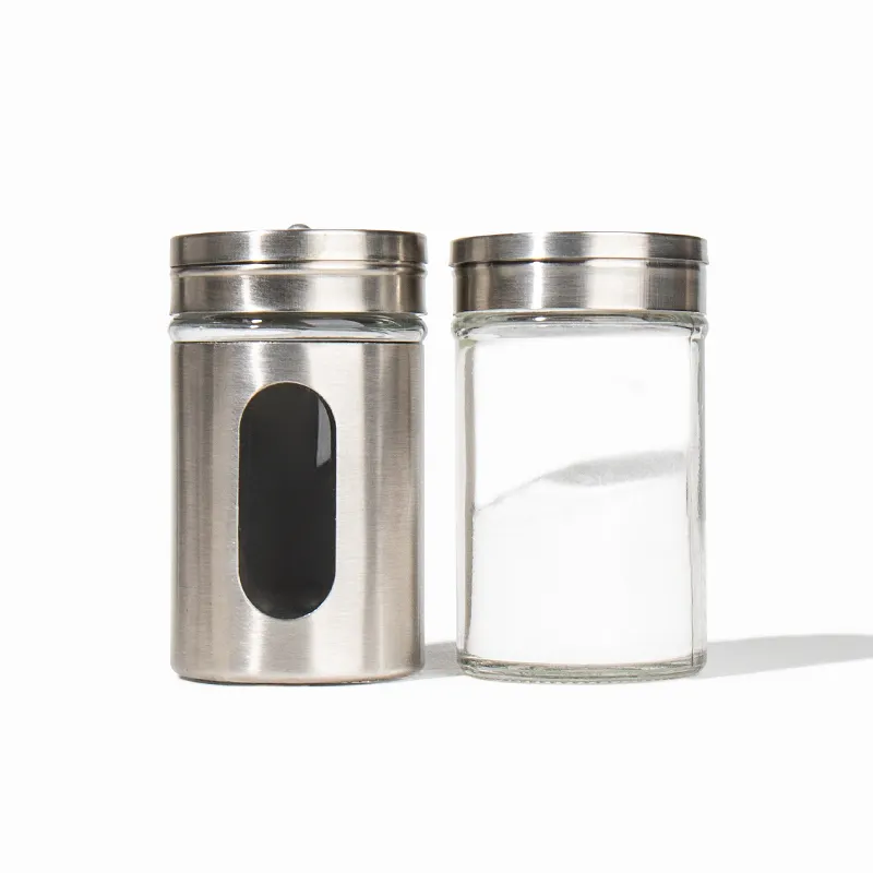 Botol kaca pengocok bumbu, alat tangan penggiling portabel 70ml dapur rumah