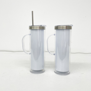 Entrepôt USA bricolage 20oz boule à neige sublimation gobelet droit maigre storyboard pré-percé tasses à <span class=keywords><strong>café</strong></span> tasses avec poignée - Product Image 3