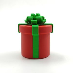 Nouvelle boîte cadeau puzzle de Noël 2026 à ouverture difficile, imprimée en 3D, avec conception de vis imbriquées et labyrinthe de doigts - Product Image 1