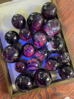 Penjualan Panas Bola Fluorite Perilla Ungu Alami yang Dipoles Berkilau untuk Hadiah Liburan yang Unik