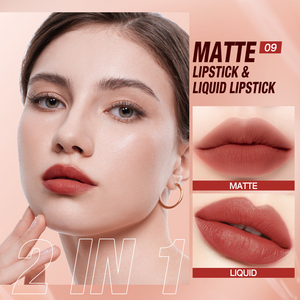 O.TWO.O Rouge à lèvres liquide 2 en 1 mat, imperméable et longue durée, 12 couleurs, pour la vente en gros - Product Image 4