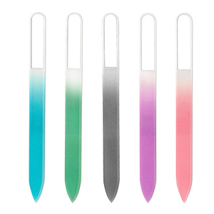 Lime à ongles en verre personnalisée imprimée, colorée, ergonomique, double face, outil de manucure pour salon et usage domestique - Product Image 1