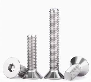 Vis hexagonale à tête fraisée métrique DIN7991 <span class=keywords><strong>en</strong></span> acier inoxydable 304/316 Grade 4.8 6.8 Finition zinguée Standard - Product Image 3