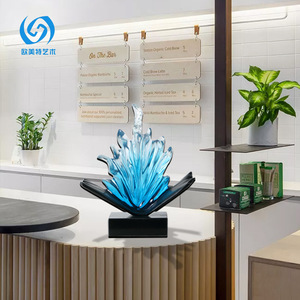 Escultura de Flores de Resina, Cristales de Hielo, Decoración Artística para el Hogar - Product Image 2