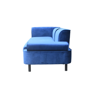 3 सीटर आधुनिक लिविंग रूम ब्लू मखमल सोफे की तुलना करें - Product Image 5