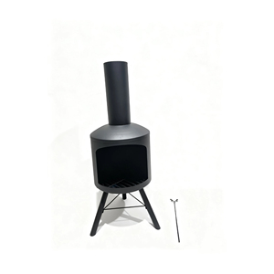 Cheminée en forme de Chiminea au design classique Foyer à bois Chiminea mexicain noir au charbon de bois - Product Image 2