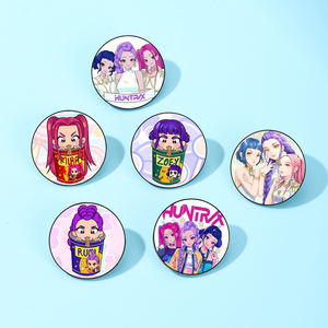 YINI K-POP Demon memburu terinspirasi seng Aloi Enamel pin-UV dicetak dinamis K-POP fantasi lencana, koleksi tahan lama untuk K-POP - Product Image 5