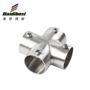 Conector Cruzado de Acero Inoxidable Haidibosi de 32 mm, Soldado, Pulido y Duradero, para Soporte de Tuberías - Product Image 1
