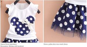 Summer Casual 2 Piece Sets Polka Dots Kids Dresses Party Wear Baby Girl Dress Children Clothing Girls - Product Image 4