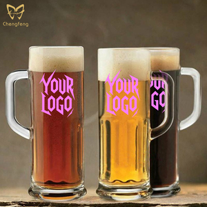 Chopes à bière allemandes de 600 ml, mugs à sublimation, Deustch Bier, verre en laiton, poignée, mugs à bière - Product Image 4