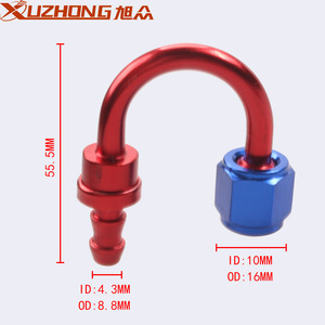 ข้อต่อท่อน้ำมัน Xuzhong An4 0-180 องศา อลูมิเนียม สีแดง สีน้ำเงิน สำหรับอัพเกรดระบบระบายความร้อนรถยนต์ - Product Image 5