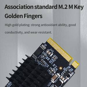 TISHRIC Frontpanel USB 3.1 5Gbps Adapter – <span class=keywords><strong>M</strong></span>.2 <span class=keywords><strong>M</strong></span>-Key PCIe-Karte mit Typ-C & 19/20PIN Dual-Ports - Product Image 2