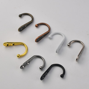 Zinc Alloy Double Hole Wall Hook Rectangle Shape Lightweight Coat Hat Hook For Behind Doors Or Walls Installation - Product Image 3
