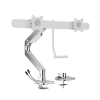 LDT81-C022UC 17 "-32" 9kg braket, dudukan meja ganda dapat disesuaikan, Monitor pegas Gas, layar komputer PC lengan berdiri