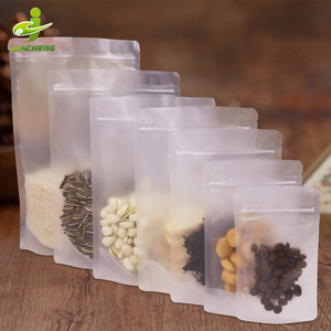 JIACHENG <strong>Small</strong> Matte Plastic Food <strong>Ziplock</strong> Doypack Mylar Packaging Zipper Transparent Stand up Pouch for Snacks with Round Corner - Product Image 4