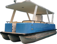 Perahu Motor Listrik Rekreasi Energi Baru Berbahan Aluminium dengan Motor 150HP Kapasitas 10 Orang