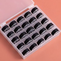 Ensemble de 25 accessoires de couture pour la maison, fil coloré et canette en plastique, kit de couture de style simple