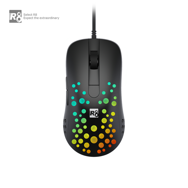 Honeycomb Design Wired 6D Magic RGB LED Lighting Gaming Mouse Adjustable DPI