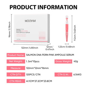 เซรั่ม PDRN DNA แซลมอนสีชมพู แบรนด์ส่วนตัว OEM ขนาด 1.5 มล. * 10 ชิ้น เซรั่มบำรุงผิวหน้าลดเลือนริ้วรอย ผสมไนอะซินาไมด์ คอลลาเจน และเปปไทด์ - Product Image 6