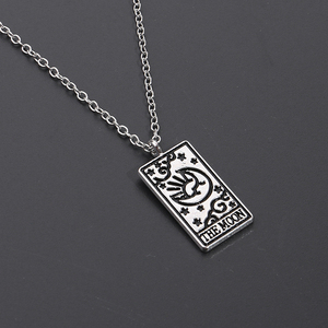Collier pendentif Tarot de Divination gothique, bijoux Design lune, soleil, Art foncé, colliers pour femmes et hommes, Punk, cadeaux mystique - Product Image 4