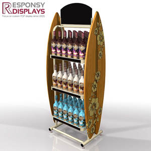 Vintage Houten Vloer Staande Wijnfles Display Rack In Tonvorm Met Multi-Layer Opslag Voor Slijterij Merk Showcase - Product Image 3