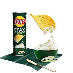 Vente en gros de chips de légumes à la saveur de yaourt et d'oignon Lays de 90 g, croustillants, salés, faibles en gras, à base de patates douces, pour les collations à emporter - Product Image 1