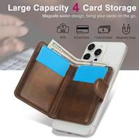 Cartera y Funda para Teléfono Móvil Unisex de Piel Sintética con Cierre de Botón RFID, Duradera y Universal para Tarjetas de Crédito