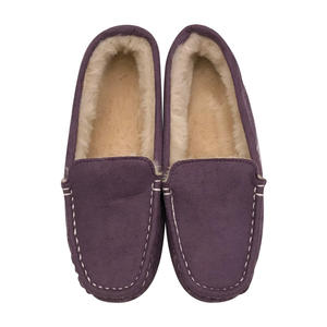 Zapatillas de mocasín para mujer, mocasines de piel sintética cálidos con forro de piel sintética, mocasines acogedores para interiores y exteriores, mocasines sin cordones, zapatos - Product Image 6